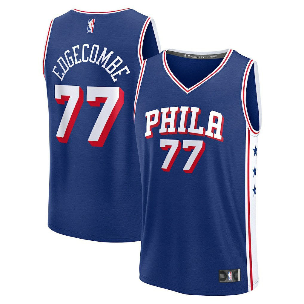 V. J. Edgecombe Philadelphia 76ers Youth 2025 NBA Draft First Round Pick Fast Break Replica Jersey For Sale