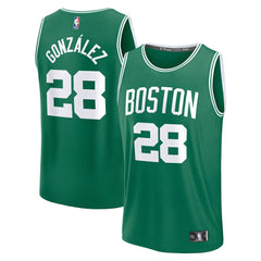 Hugo Gonzalez Boston Celtics 2025 NBA Draft First Round Pick Fast Break Replica Jersey For Sale