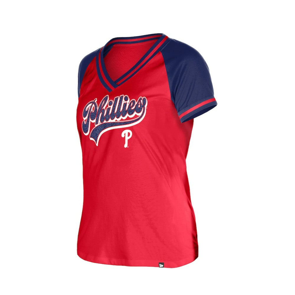 Philadelphia Phillies New Era Women's Gameday V-Neck T-Shirt | MLB On Sale