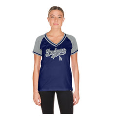 Los Angeles Dodgers New Era Women's Gameday V-Neck T-Shirt | MLB Discount