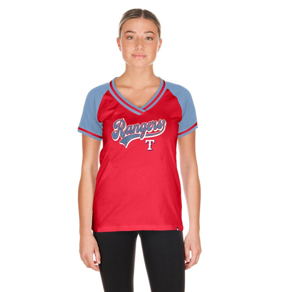 Texas Rangers New Era Women's Gameday V-Neck T-Shirt | MLB Shop