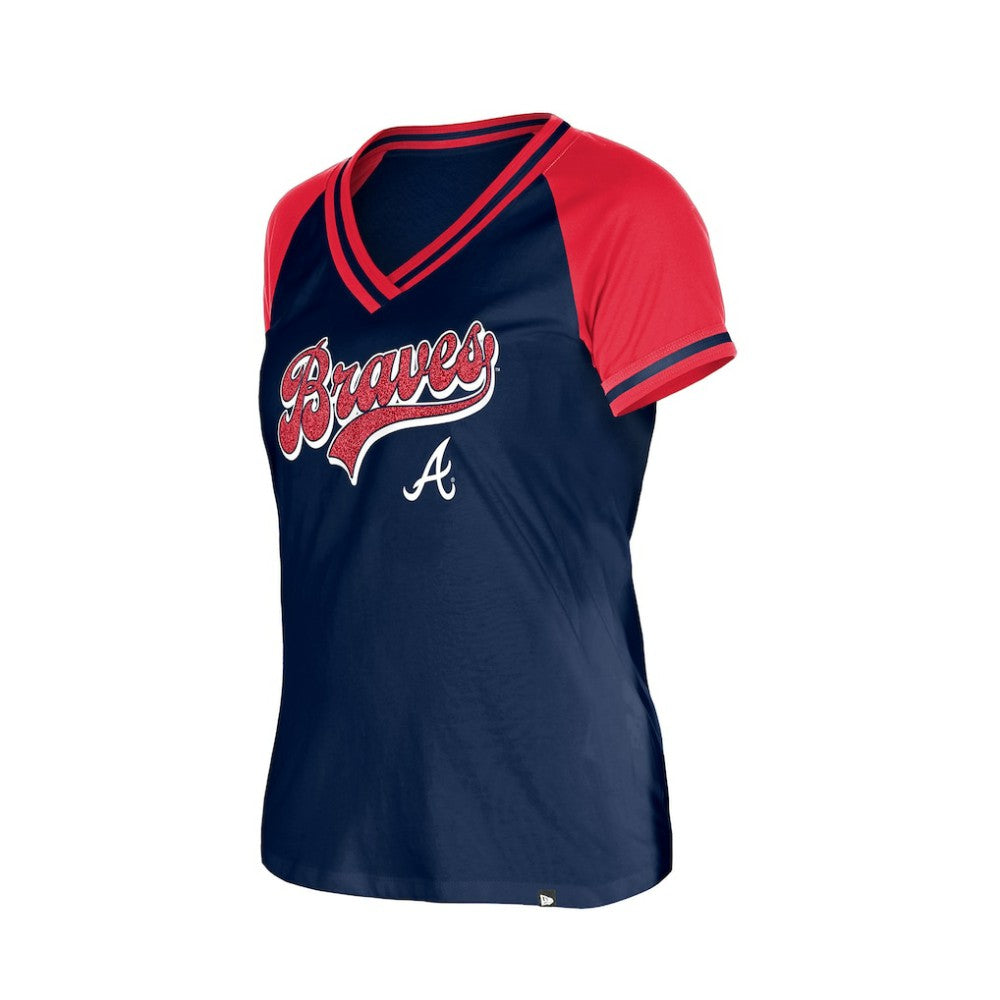 Atlanta Braves New Era Women's Gameday V-Neck T-Shirt | MLB On Sale