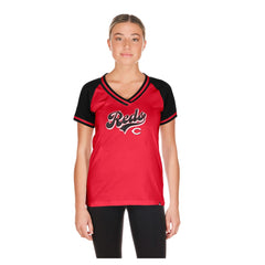 Cincinnati Reds New Era Women's Gameday V-Neck T-Shirt | MLB US
