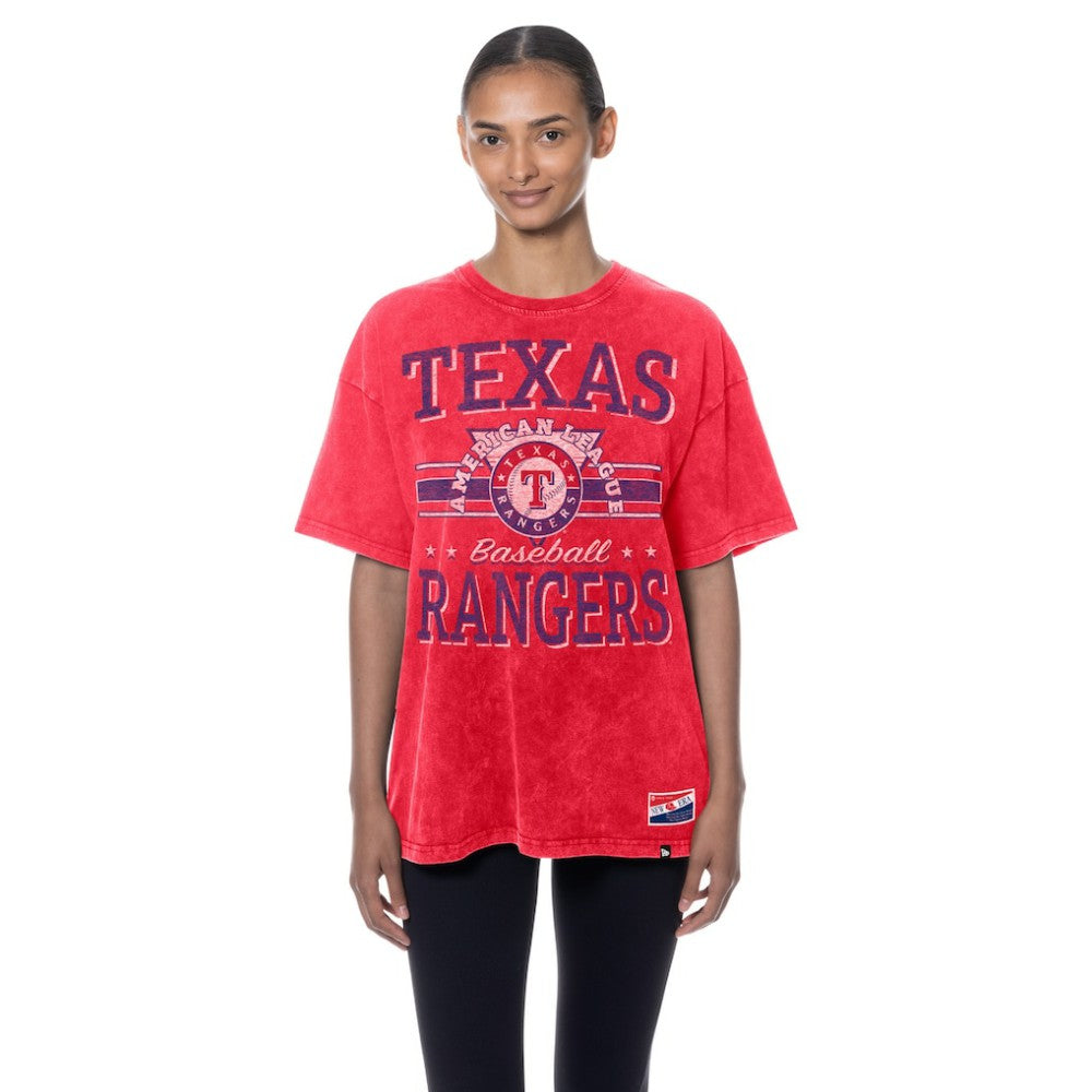 Texas Rangers New Era Women's Oversized Boyfriend T-Shirt | MLB Discount