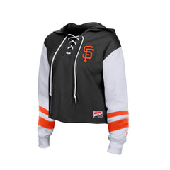 San Francisco Giants New Era Women's Boxy Lace-Up Hoodie | MLB New