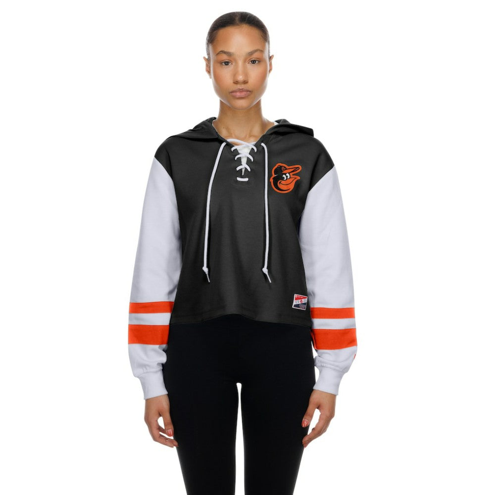 Baltimore Orioles New Era Women's Boxy Lace-Up Hoodie | MLB Online