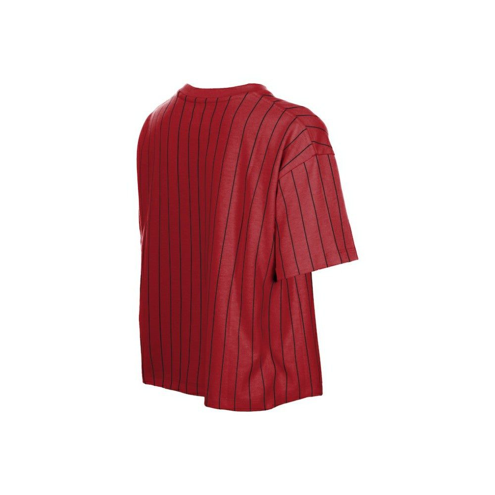Arizona Diamondbacks New Era Women's Throwback Meshback Pinstripe Boxy T-Shirt | MLB Discount
