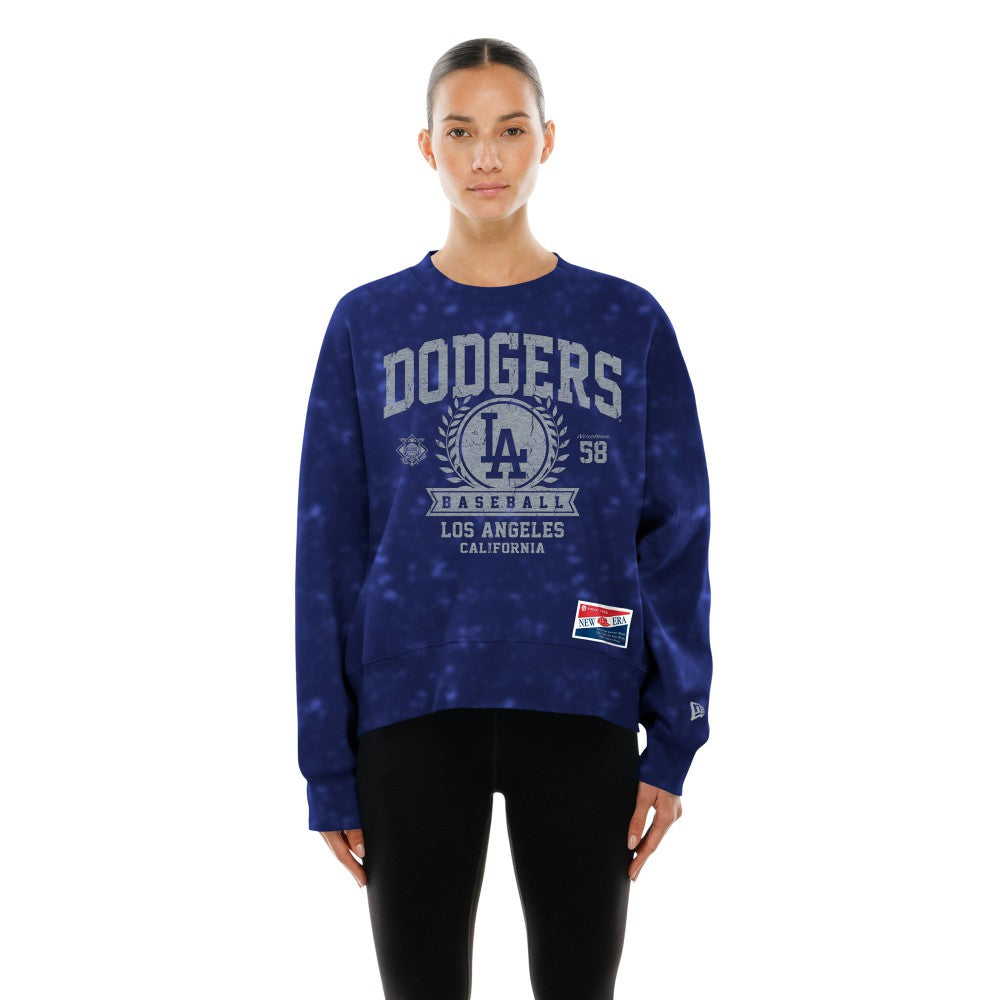 Los Angeles Dodgers New Era Women's Throwback Oversized Boxy Sweatshirt | MLB Shop