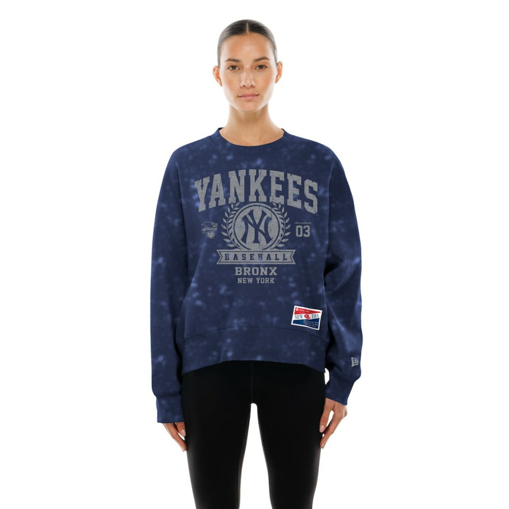 New York Yankees New Era Women's Throwback Oversized Boxy Sweatshirt | MLB New