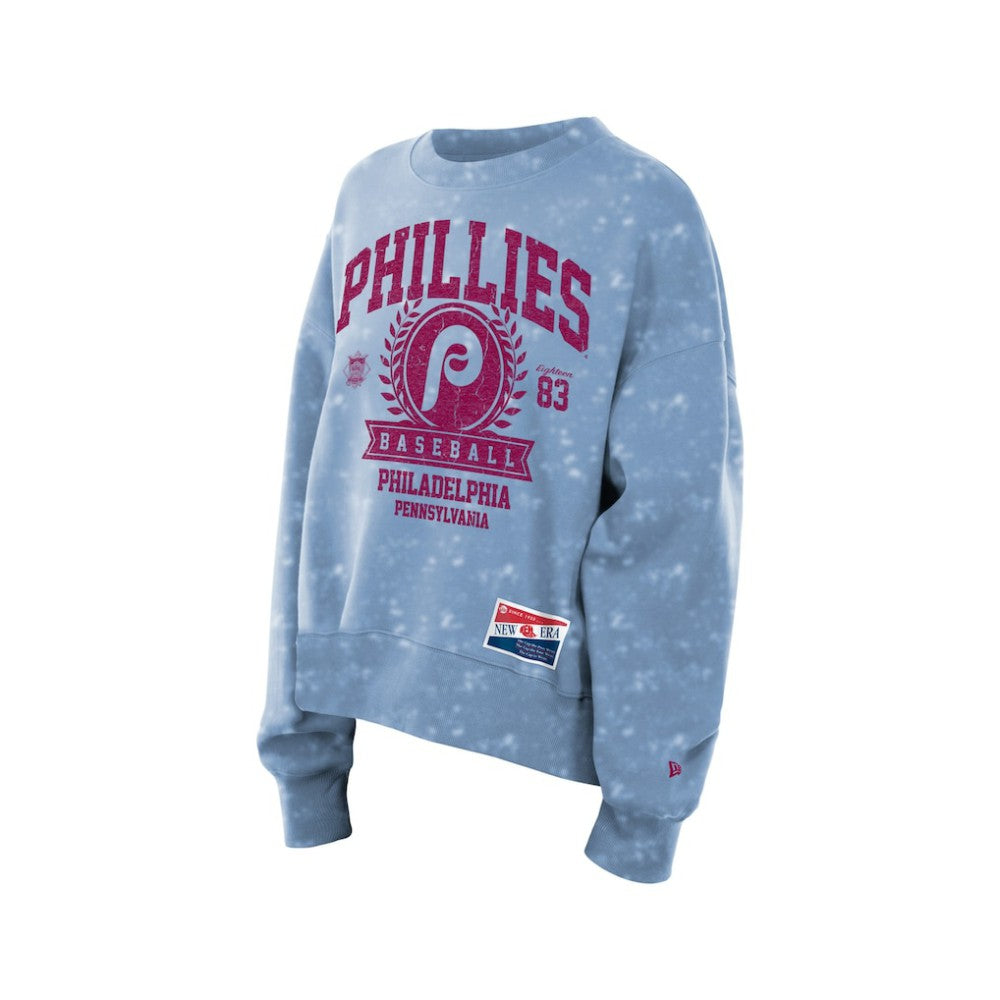Philadelphia Phillies New Era Women's Throwback Oversized Boxy Sweatshirt | MLB Shop