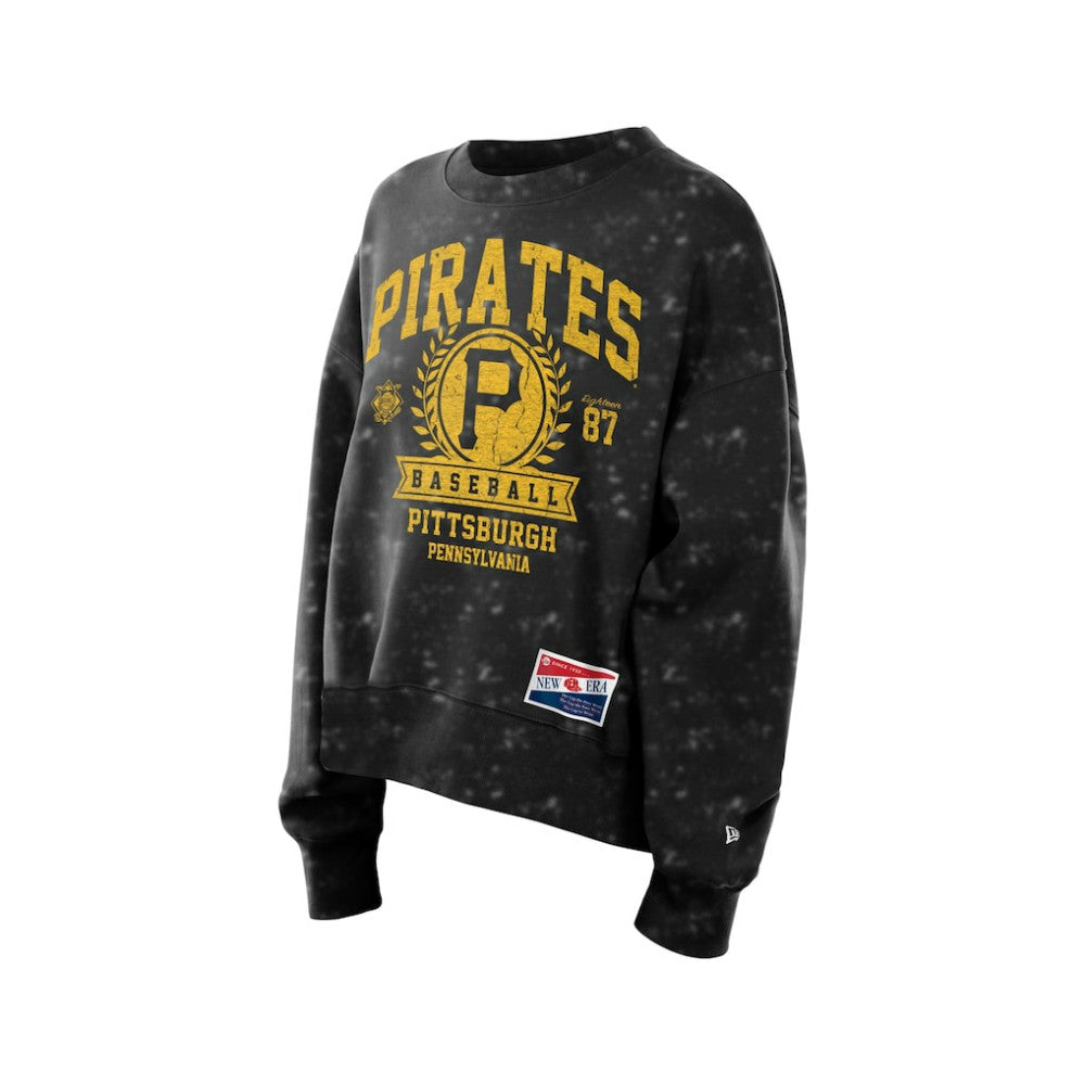 Pittsburgh Pirates New Era Women's Throwback Oversized Boxy Sweatshirt | MLB New