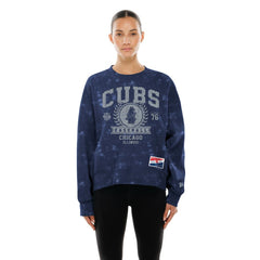 Chicago Cubs New Era Women's Throwback Oversized Boxy Sweatshirt | MLB US