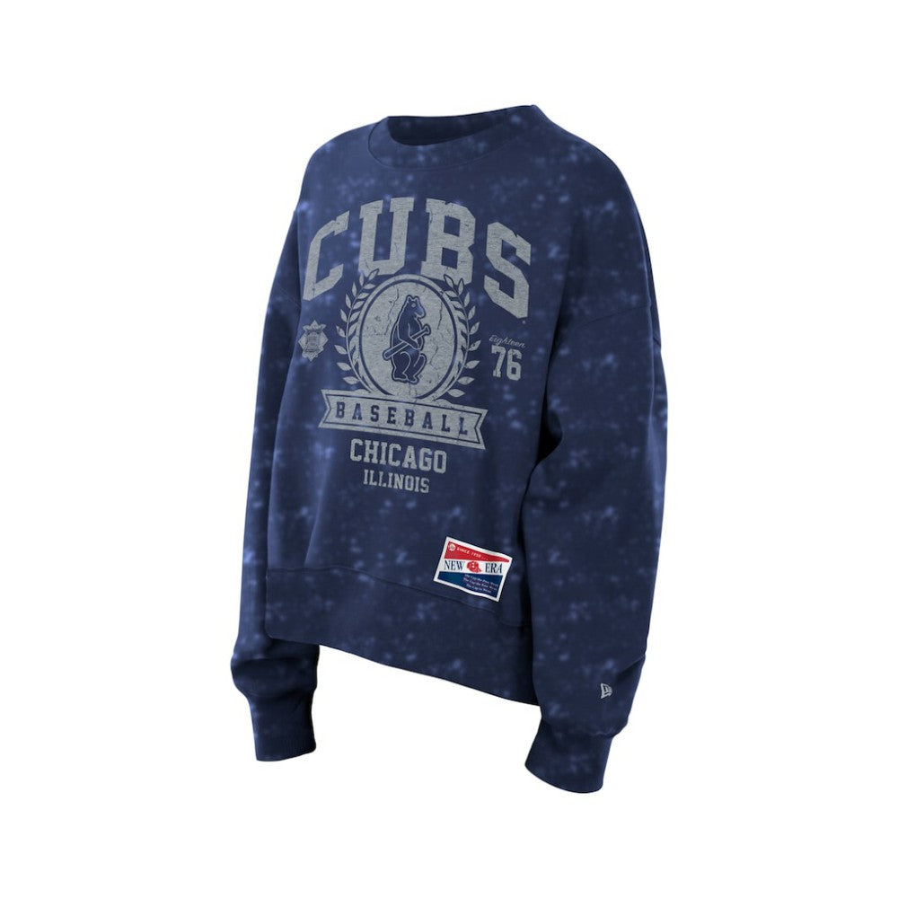 Chicago Cubs New Era Women's Throwback Oversized Boxy Sweatshirt | MLB US