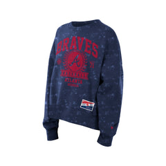 Atlanta Braves New Era Women's Throwback Oversized Boxy Sweatshirt | MLB On Sale