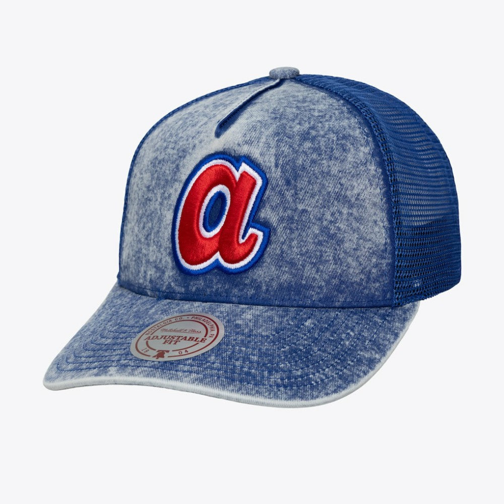 Atlanta Braves Mitchell & Ness Unisex Cooperstown Gameday Adjustable Trucker Hat | MLB Outlet