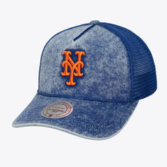 New York Mets Mitchell & Ness Unisex Gameday Adjustable Trucker Hat | MLB Outlet
