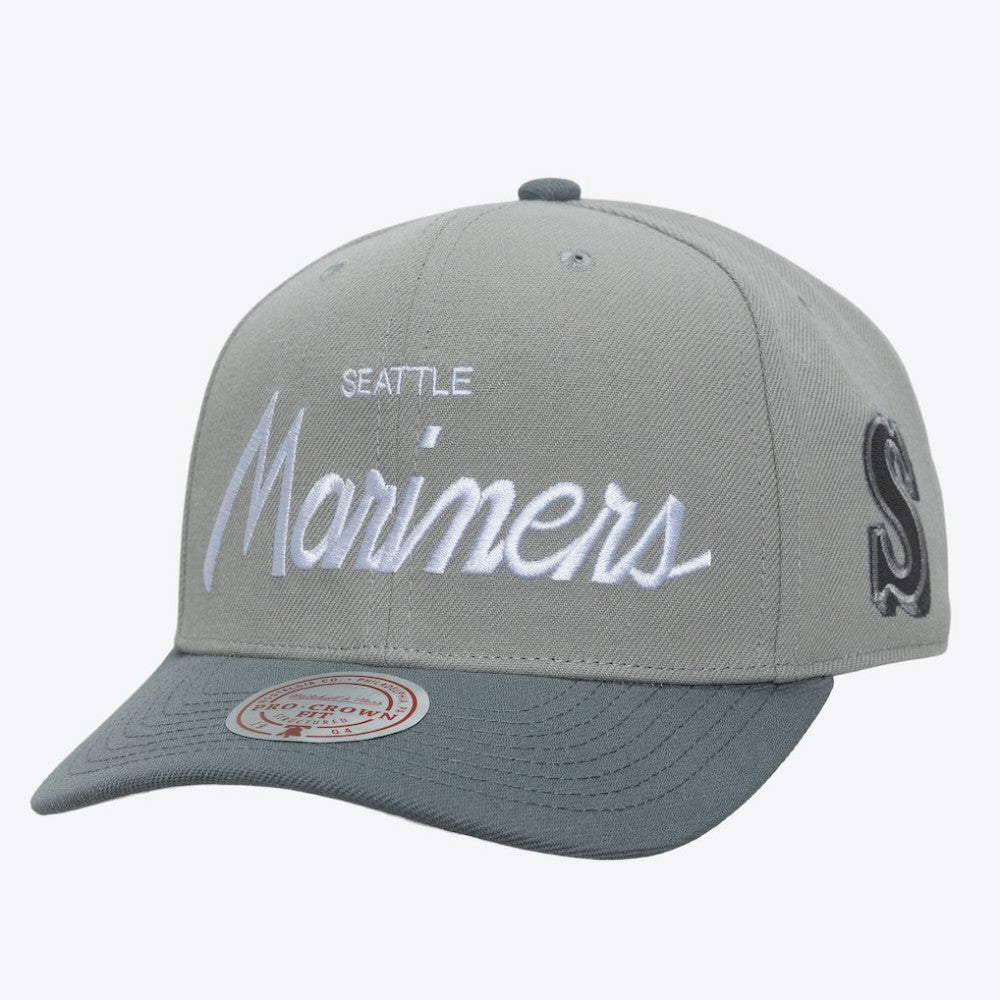 Seattle Mariners Mitchell & Ness Cooperstown Thunderstorm Head Coach Pro-Crown Adjustable Hat | MLB On Sale