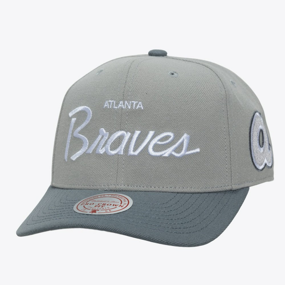 Atlanta Braves Mitchell & Ness Cooperstown Thunderstorm Head Coach Pro-Crown Adjustable Hat | MLB For sale