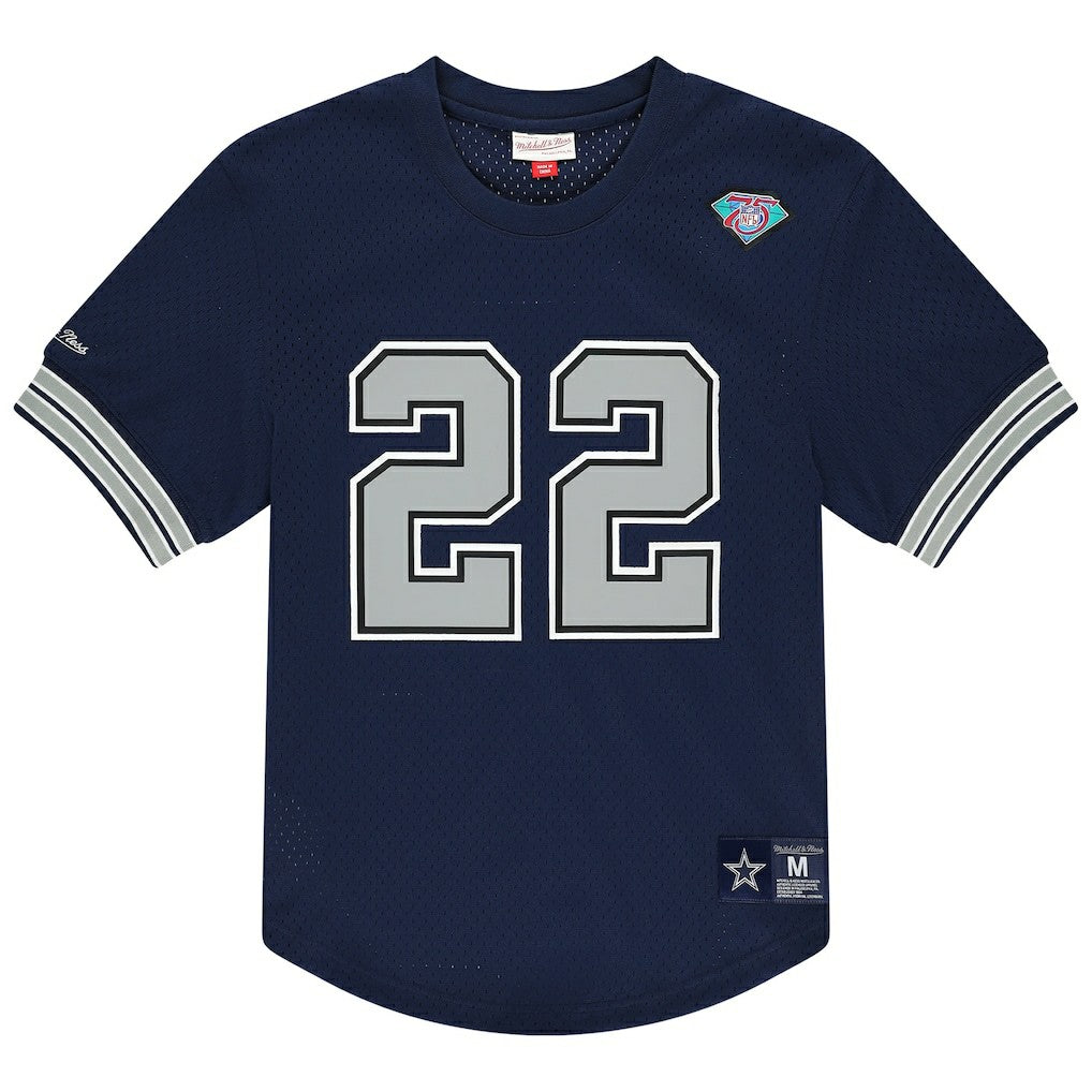 Dallas Cowboys Mitchell & Ness Emmitt Smith  Retired Player Name & Number Mesh T-Shirt