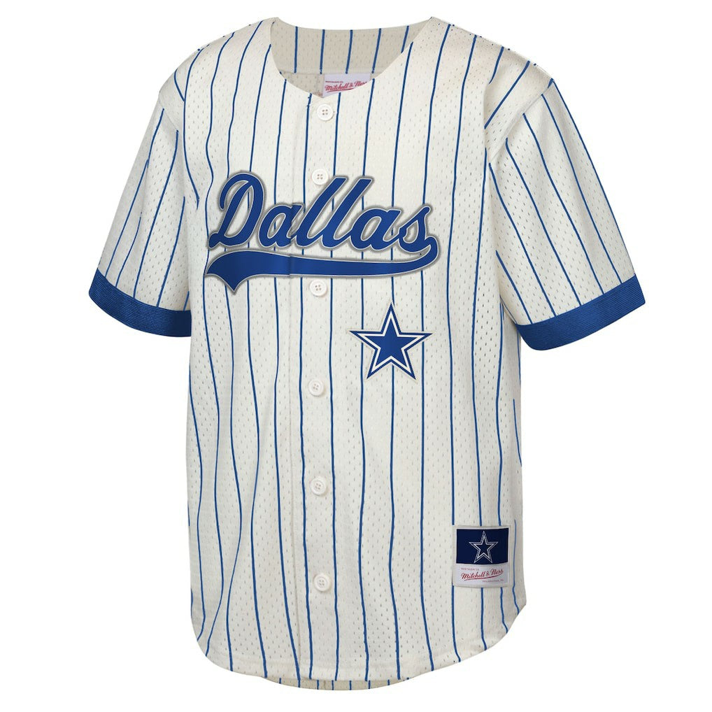 Dallas Cowboys Mitchell & Ness Emmitt Smith  Youth Retired Player Name & Number Baseball Jersey