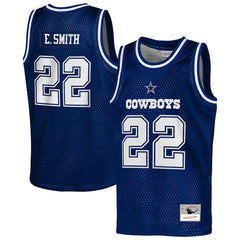 Dallas Cowboys Mitchell & Ness Emmitt Smith  Youth Retired Player NFL Basketball Fashion Jersey