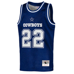 Dallas Cowboys Mitchell & Ness Emmitt Smith  Youth Retired Player NFL Basketball Fashion Jersey