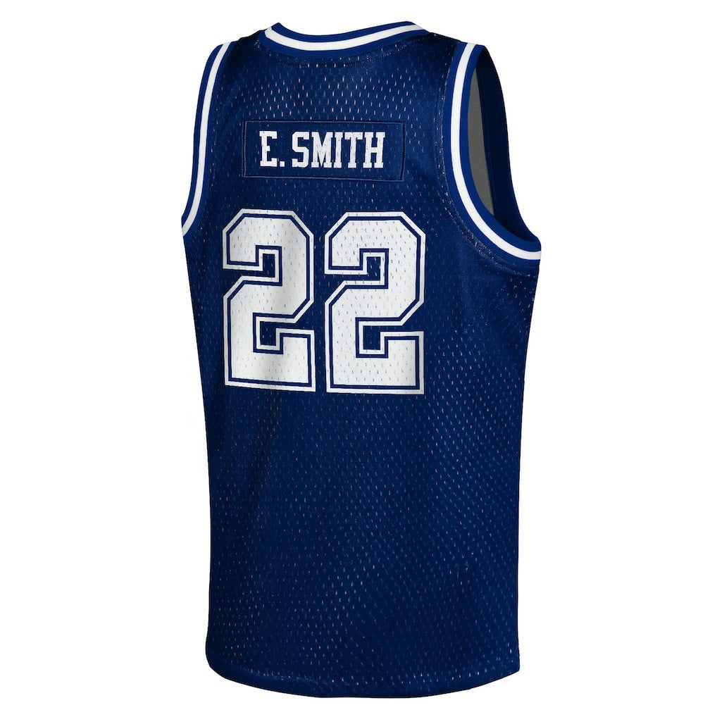 Dallas Cowboys Mitchell & Ness Emmitt Smith  Youth Retired Player NFL Basketball Fashion Jersey