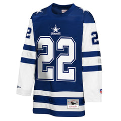 Dallas Cowboys Mitchell & Ness Emmitt Smith  Youth Hockey Fashion Jersey