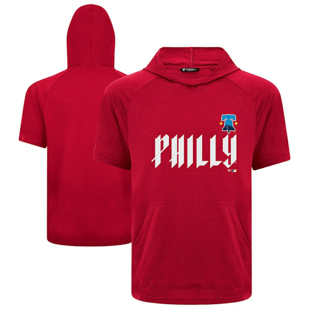 Philadelphia Phillies Levelwear City Connect Phase Core Logo Pullover Hoodie T-Shirt | MLB Discount