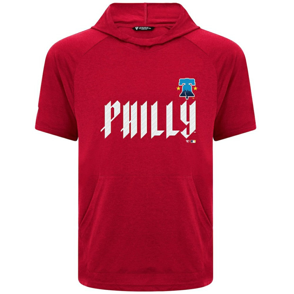 Philadelphia Phillies Levelwear City Connect Phase Core Logo Pullover Hoodie T-Shirt | MLB Discount
