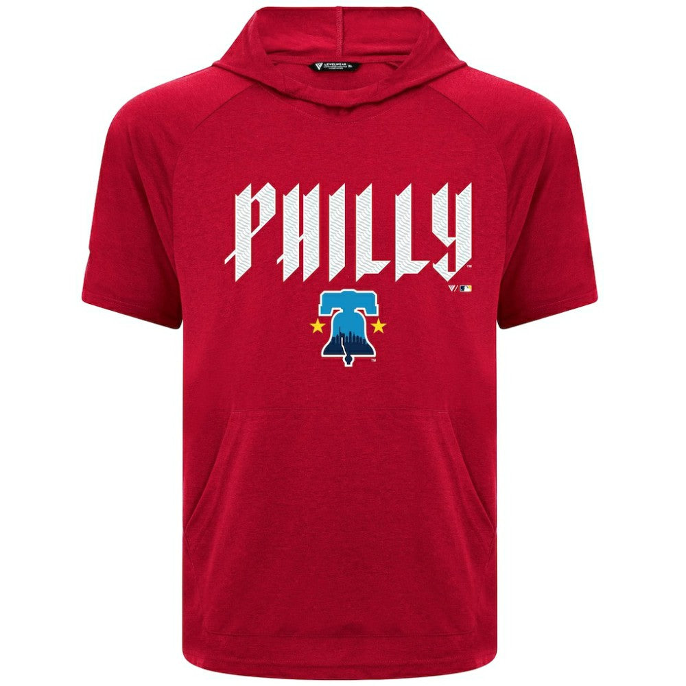 Philadelphia Phillies Levelwear City Connect Phase Back Plash Hoodie T-Shirt | MLB Shop