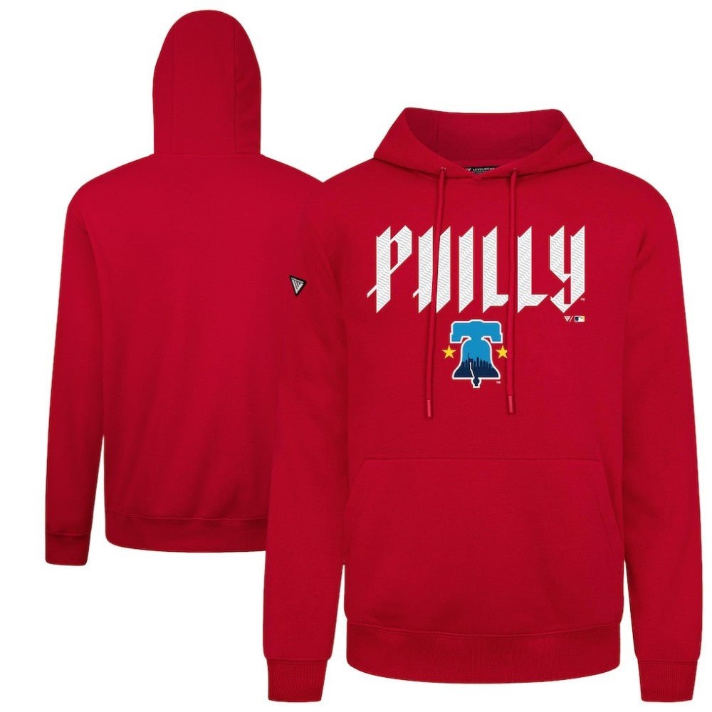 Philadelphia Phillies Levelwear City Connect Podium Back Splash Pullover Hoodie | MLB On Sale