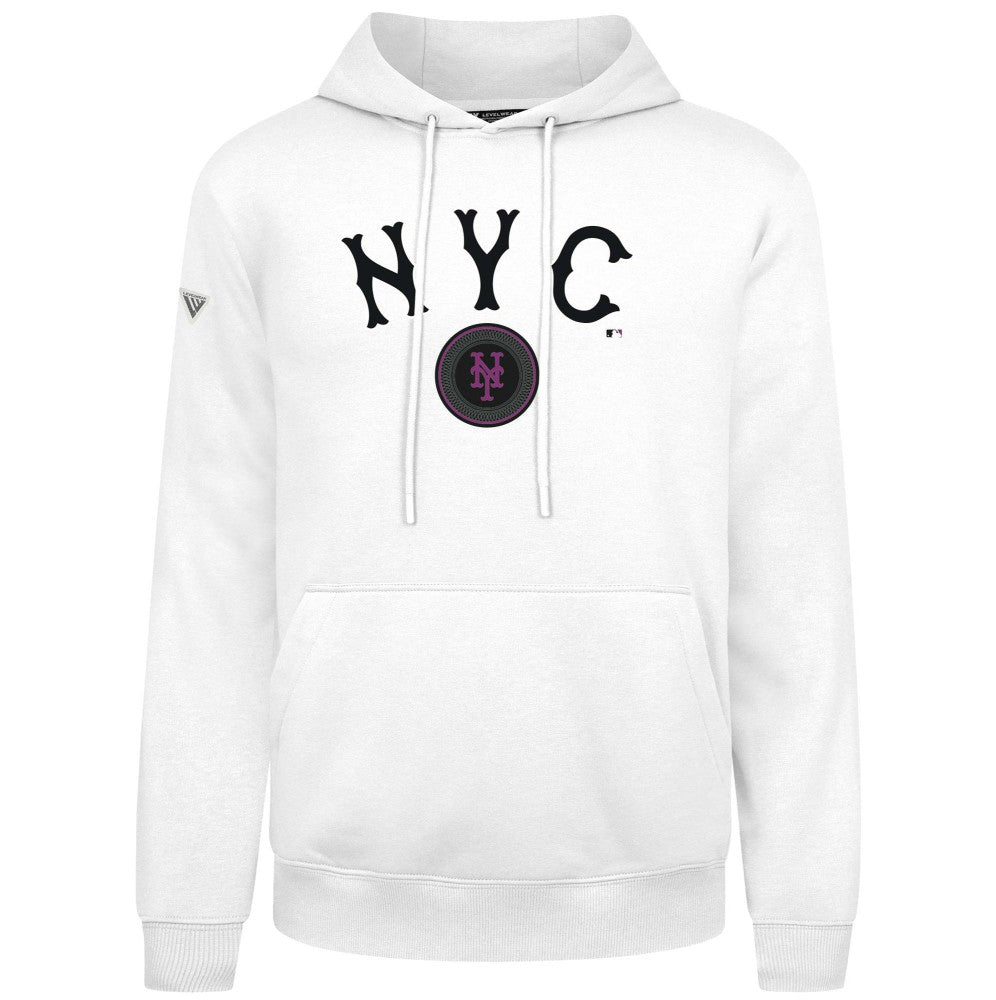 New York Mets Levelwear City Connect Podium Back Splash Pullover Hoodie | MLB On Sale