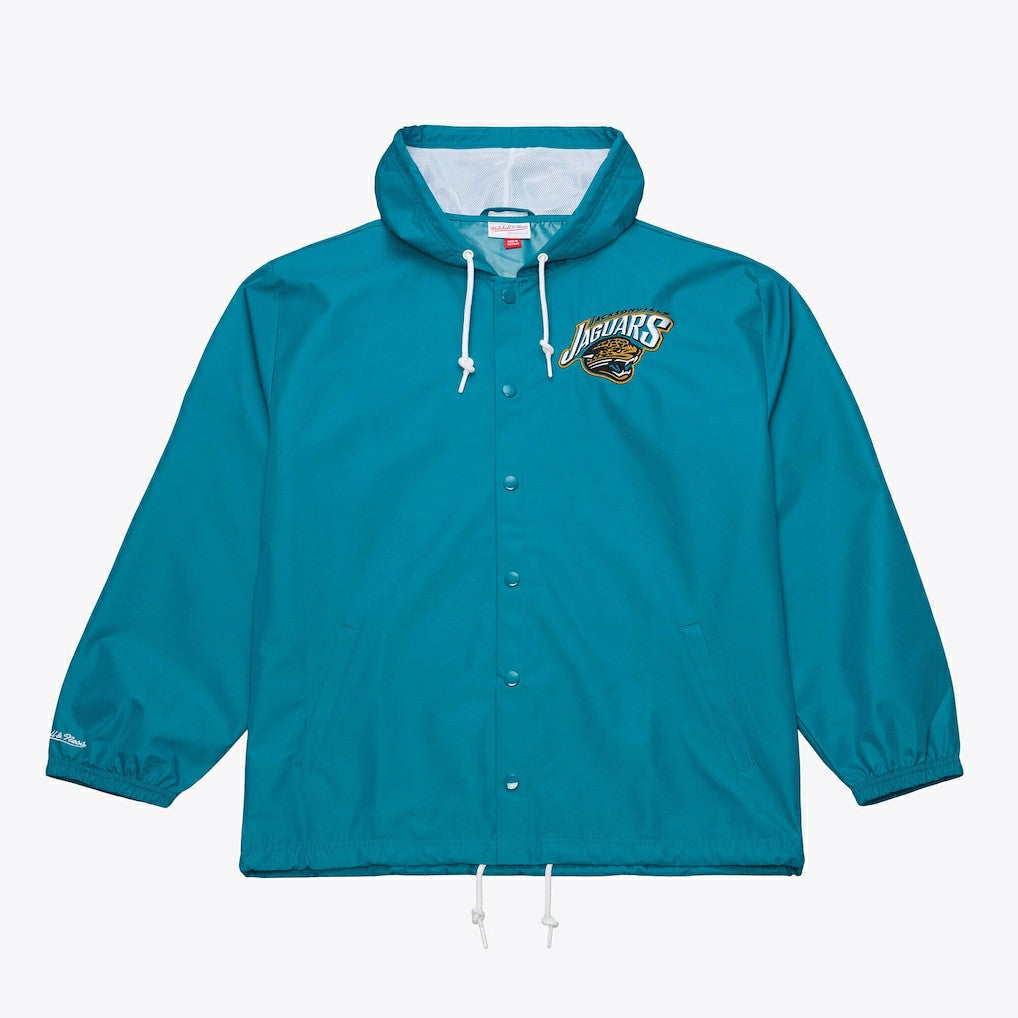 Jacksonville Jaguars Mitchell & Ness Coaches Full-Snap Hooded Windbreaker Jacket