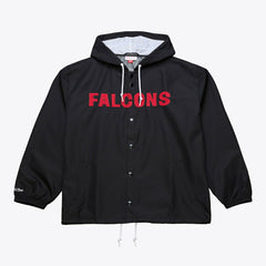 Atlanta Falcons Mitchell & Ness Coaches Full-Snap Hooded Windbreaker Jacket