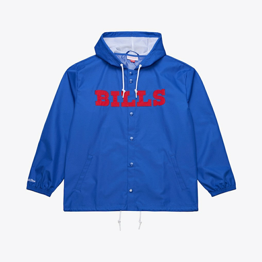 Buffalo Bills Mitchell & Ness Coaches Full-Snap Hooded Windbreaker Jacket