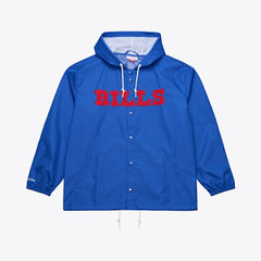 Buffalo Bills Mitchell & Ness Coaches Full-Snap Hooded Windbreaker Jacket