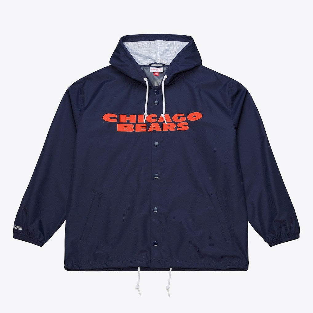 Chicago Bears Mitchell & Ness Coaches Full-Snap Hooded Windbreaker Jacket