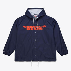 Chicago Bears Mitchell & Ness Coaches Full-Snap Hooded Windbreaker Jacket