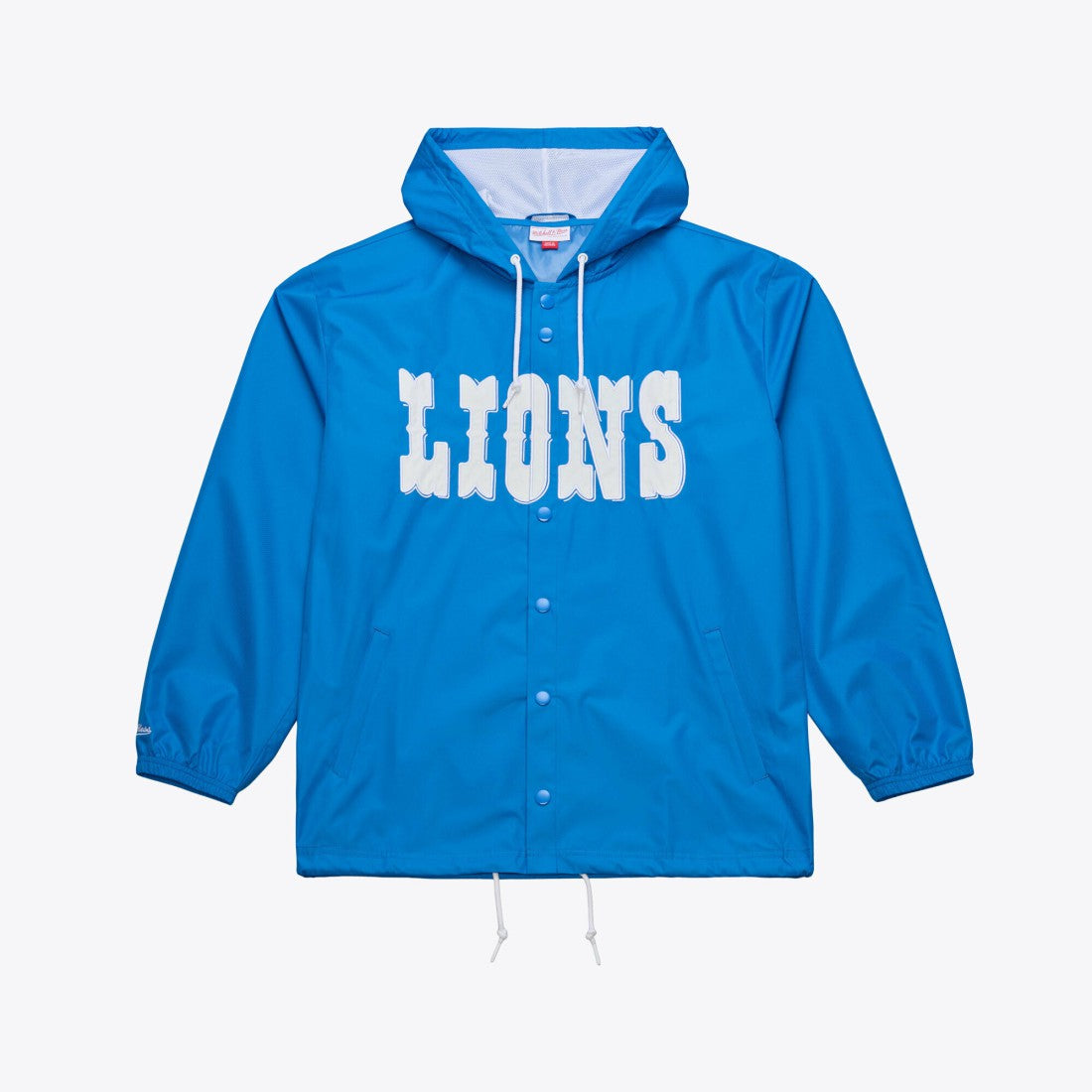 Detroit Lions Mitchell & Ness Coaches Full-Snap Hooded Windbreaker Jacket