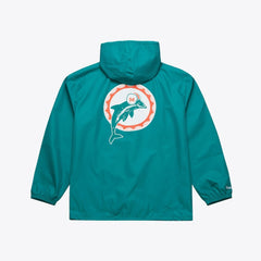 Miami Dolphins Mitchell & Ness Coaches Full-Snap Hooded Windbreaker Jacket