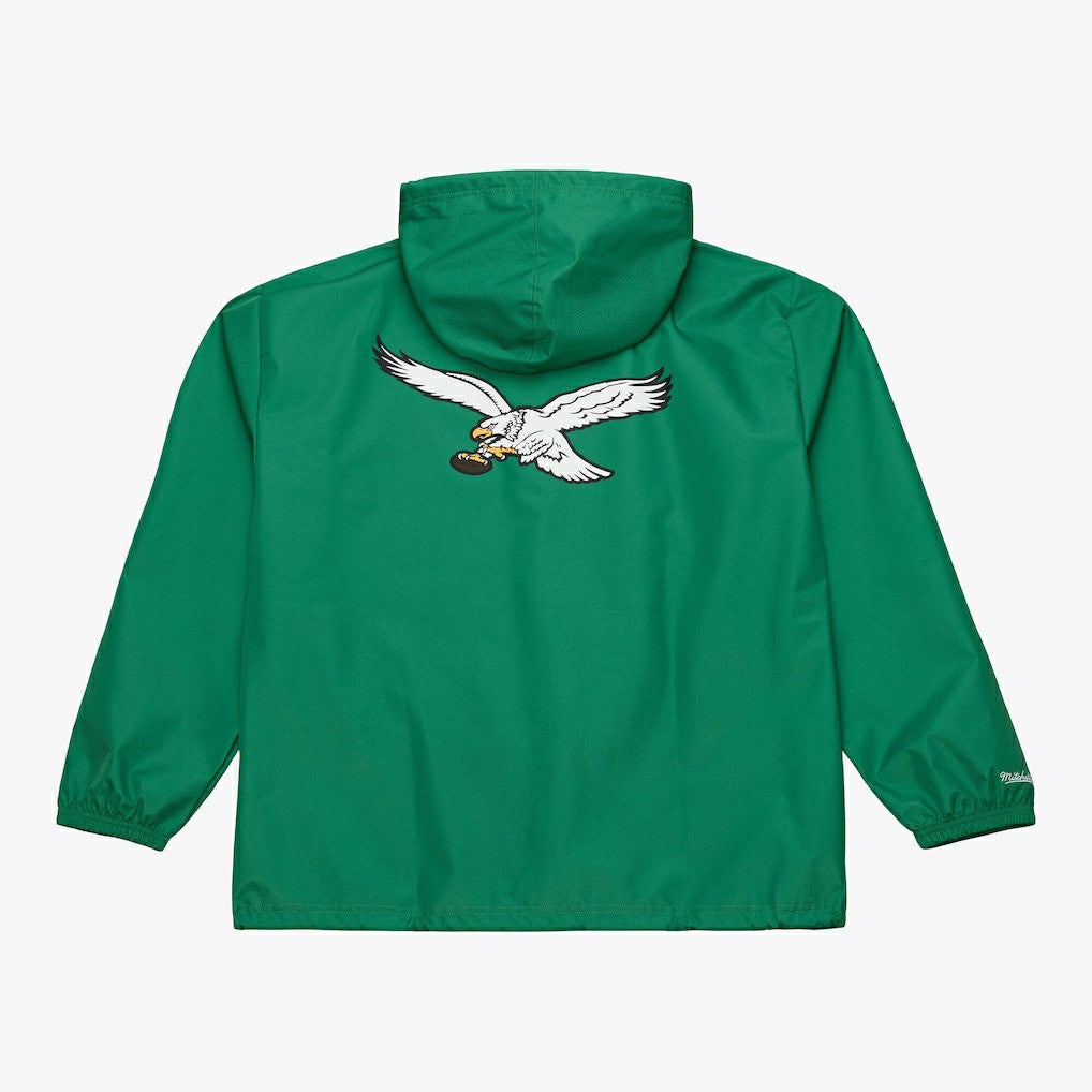Philadelphia Eagles Mitchell & Ness Coaches Full-Snap Hooded Windbreaker Jacket