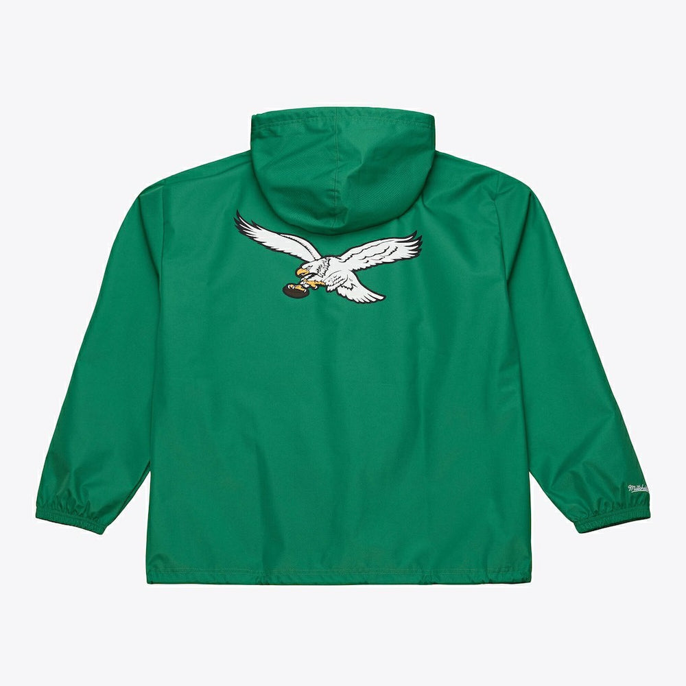 Philadelphia Eagles Mitchell & Ness Coaches Full-Snap Hooded Windbreaker Jacket