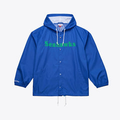 Seattle Seahawks Mitchell & Ness Coaches Full-Snap Hooded Windbreaker Jacket
