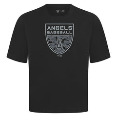 Los Angeles Angels Levelwear Oversized Luxe Signature Knit Buckler T-Shirt | MLB Outlet