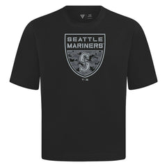 Seattle Mariners Levelwear Oversized Luxe Signature Knit Buckler T-Shirt | MLB Online