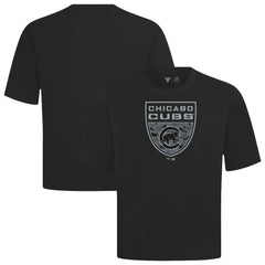 Chicago Cubs Levelwear Oversized Luxe Signature Knit Buckler T-Shirt | MLB Shop