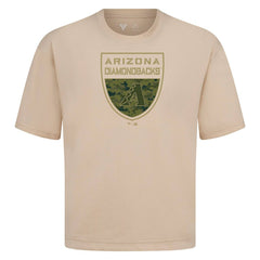 Arizona Diamondbacks Levelwear Oversized Luxe Signature Knit Buckler T-Shirt | MLB US