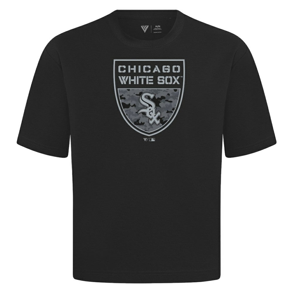 Chicago White Sox Levelwear Oversized Luxe Signature Knit Buckler T-Shirt | MLB Online
