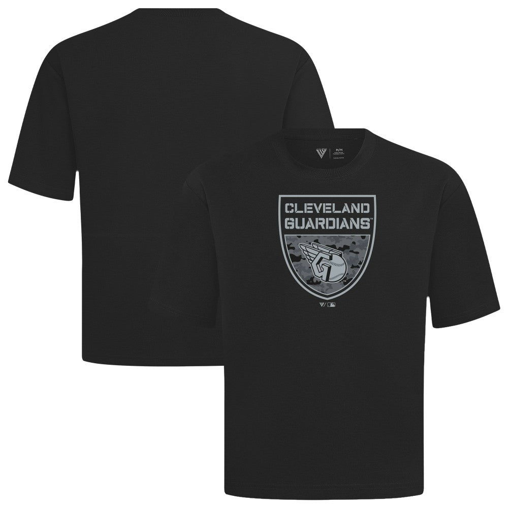Cleveland Guardians Levelwear Oversized Luxe Signature Knit Buckler T-Shirt | MLB Online
